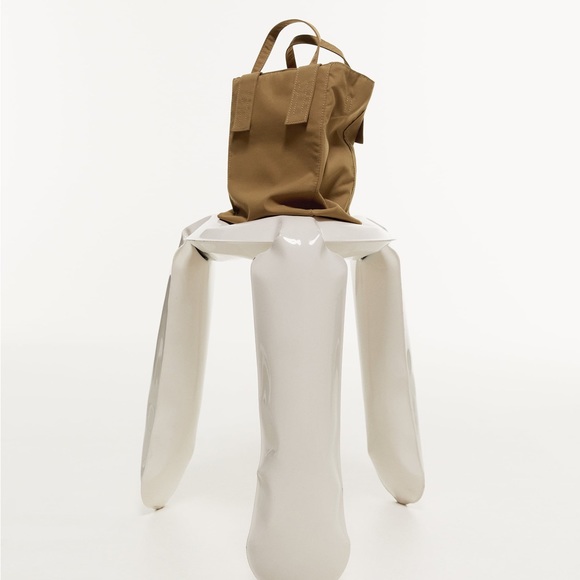 NWT Zara Rectangular Shopping Bag Camel/Tan - Picture 2 of 5